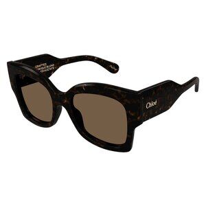 New CHLOE Havana Butterfly CH0252S 002 Sunglasses Women